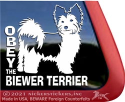 Biewer Terrier Window Decal