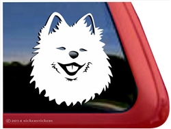 Custom Smiling Pomeranian Dog Car Truck RV Window Decal Sticker