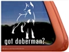 Doberman Window Decal