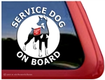 Doberman Pinscher Service Dog Car Truck RV Window Decal Sticker