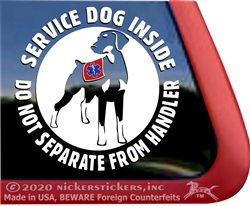 Doberman Pinscher Service Dog Car Truck RV Window Decal Sticker