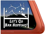 Doberman Agility Dog Window Decal