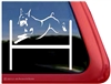 Doberman Agility Dog Window Decal