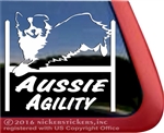 Aussie Agility Australian Shepherd Agility Dog Car Truck RV Window Decal Sticker
