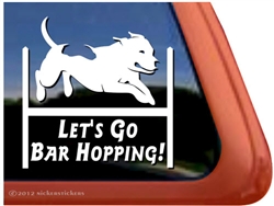 Pit Bull Agility Dog Window Decal