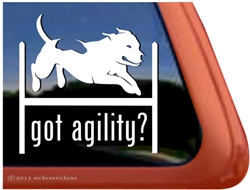 Pit Bull Agility Dog Window Decal