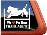 Pit Bull Agility Dog Window Decal