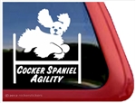 Cocker Spaniel Agility Dog Window Decal