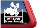 Cocker Spaniel Agility Dog Window Decal