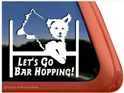 Yorkshire Terrier Agility Dog Window Decal