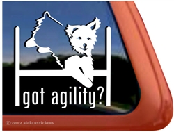 Yorkshire Terrier Agility Dog Window Decal