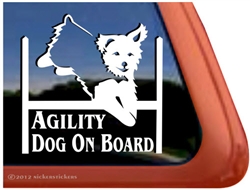 Yorkshire Terrier Agility Dog Window Decal