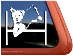 Yorkshire Terrier Agility Dog Window Decal