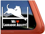 Labrador Retriever Agility Dog Window Decal