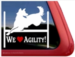 German Shepherd Agility Window Decal