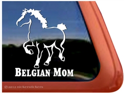 Belgian Draft Horse Trailer Window Decal