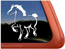 Belgian Draft Horse Trailer Window Decal