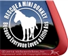 Miniauture Donkey Burro Rescue Car Truck Trailer Window Decal Sticker
