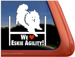 American Eskimo Dog Agility Window Decal