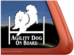 American Eskimo Dog Agility Window Decal