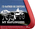 Haflinger Driving Vinyl Window Decal