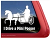 Mini Pooper Shetland Pony Driving Horse Trailer Car Truck RV Window Decal Sticker