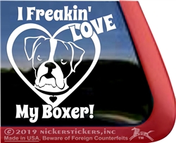 Boxer Dog Decal Sticker Car Auto Window iPad