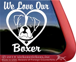 Boxer Window Decal