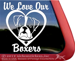 Boxer Window Decal