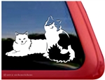 Pair of Kitties Window Decal