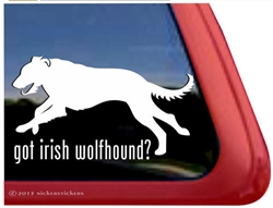 Irish Wolfhound Window Decal