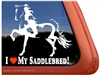 Saddlebred Pinto Horse Trailer Window Decal