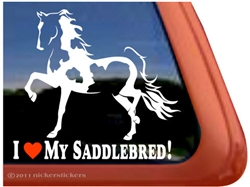 Saddlebred Pinto Horse Trailer Window Decal