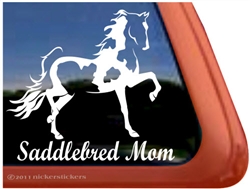 Saddlebred Pinto Horse Trailer Window Decal