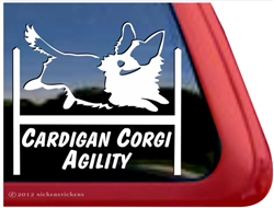 Corgi Agility Dog Window Decal