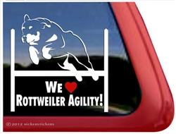 Rottweiler Agility Dog Window Decal