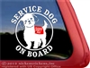 Shih Tzu Service Dog Window Decal