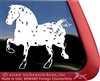 Sugarbush Appaloosa Draft Horse Trailer Window Decal