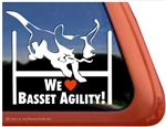 Basset Hound Agility Dog Window Decal