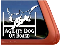 Basset Hound Agility Dog Window Decal