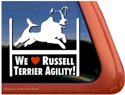 Jack Russell Terrier Agility Dog Window Decal