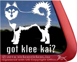 Alaskan Klee Kai Window Decal