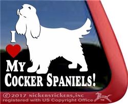 Cocker Spaniel Window Decal