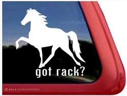 Racking Horse Trailer Window Decal