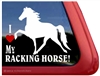 Racking Horse Trailer Window Decal