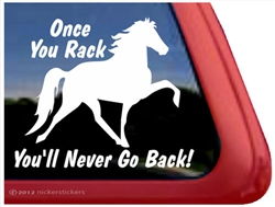 Racking Horse Trailer Window Decal