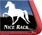 Racking Horse Trailer Window Decal