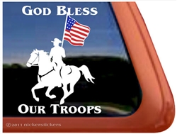 Drill Team Horse Trailer Window Decal