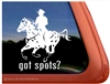 Appaloosa Hunter Under Saddle Horse Trailer Window Decal