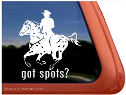 Appaloosa Hunter Under Saddle Horse Trailer Window Decal